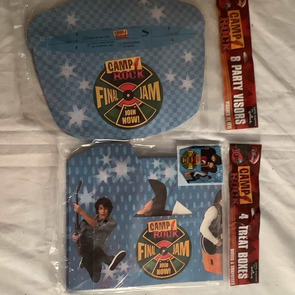 Disney Camp Rock Blue and White Party Visors